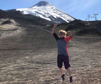 Joanne Johnson Cycling on the  tour with redspokes